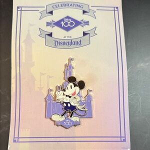 Disneyland 100th Anniversary Mickey Mouse Pin